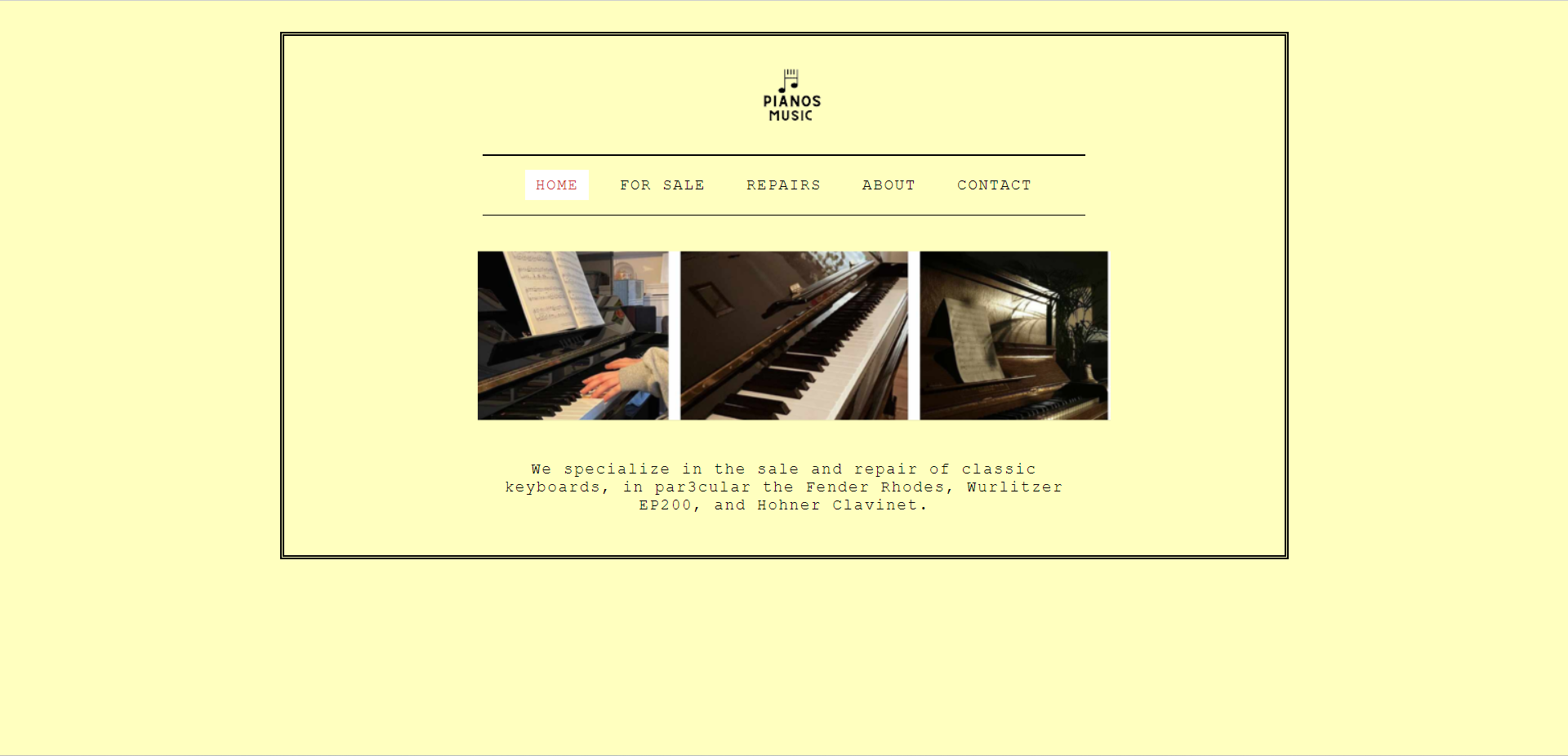 Piano Webpage